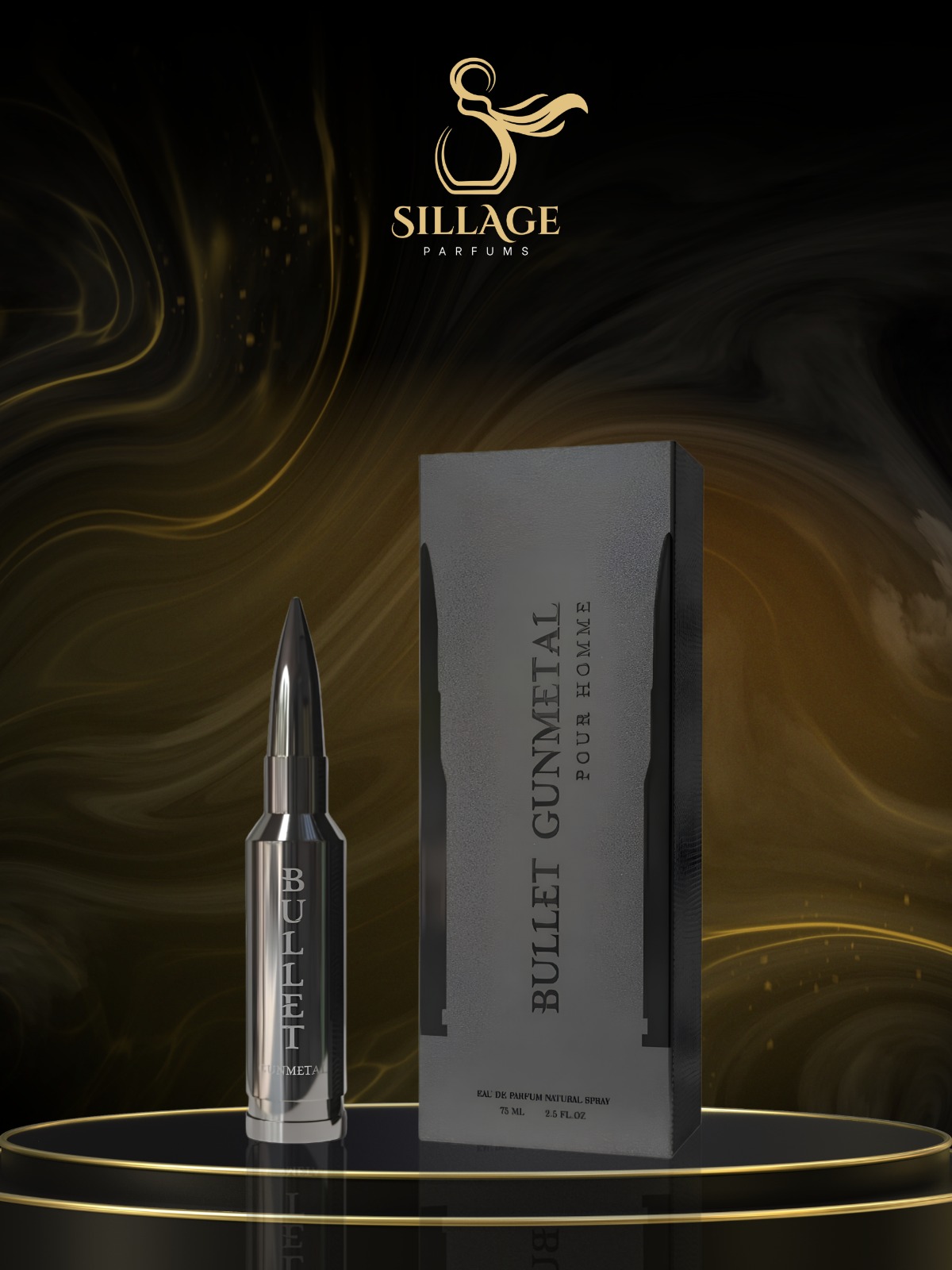 Bullet Gun Metal Pour Homme